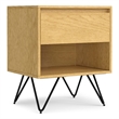 Pemberly Row Modern 20 inch Wide Industrial Nightstand in Oak