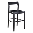 Pemberly Row Modern / Contemporary Wood Counter Stool Black Color