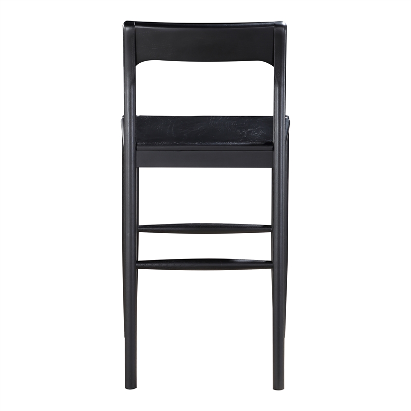 Pemberly Row Modern / Contemporary Wood Counter Stool Black Color