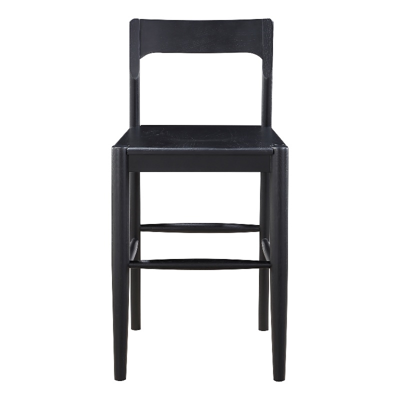 Pemberly Row Modern / Contemporary Wood Counter Stool Black Color