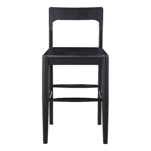 Pemberly Row Modern / Contemporary Wood Counter Stool Black Color