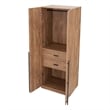 Pemberly Row Engineered Wood Wardrobe Closet in Golden Brown