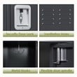 Pemberly Row Metal Locker with 12 Door for School and Employee Dark Gray