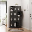 Pemberly Row Metal Locker with 12 Door for School and Employee Dark Gray