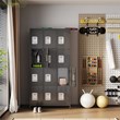 Pemberly Row Metal Locker with 12 Door for School and Employee Dark Gray