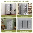 Pemberly Row Metal Locker with 12 Door for School and Employee Light Gray