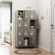Pemberly Row Metal Locker with 12 Door for School and Employee Light Gray