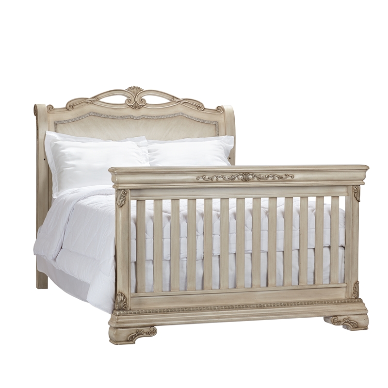 Pemberly Row Modern / Contemporary 4-in-1 Convertible Crib Seashell