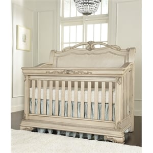 Pemberly Row Modern / Contemporary 4-in-1 Convertible Crib Seashell