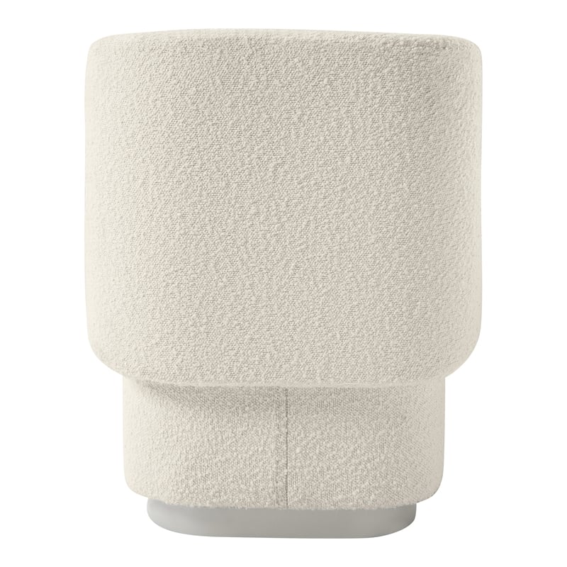 Pemberly Row Vanity Chair in Textured Cream Fabric Fully Assembled