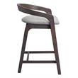 Pemberly Row Contemporary Counter Stool Dove Gray & Espresso