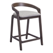 Pemberly Row Contemporary Counter Stool Dove Gray & Espresso