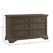 Pemberly Row Modern / Contemporary 6-Drawer Dresser RoseWood