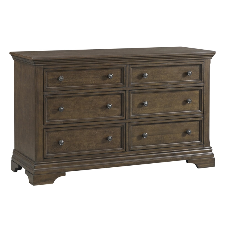 Pemberly Row Modern / Contemporary 6-Drawer Dresser RoseWood