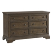 Pemberly Row Modern / Contemporary 6-Drawer Dresser RoseWood