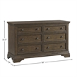 Pemberly Row Modern / Contemporary 6-Drawer Dresser RoseWood