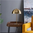 Pemberly Row Gold Dome Shade Metal Table Lamp with Contemporary Style