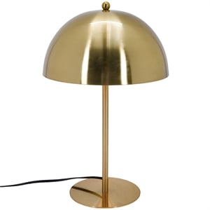 Pemberly Row Gold Dome Shade Metal Table Lamp with Contemporary Style