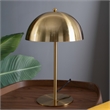 Pemberly Row Gold Dome Shade Metal Table Lamp with Contemporary Style