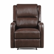 Pemberly Row Contemporary Faux leather Manual Recliner in Brown