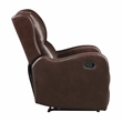 Pemberly Row Contemporary Faux leather Manual Recliner in Brown