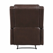 Pemberly Row Contemporary Faux leather Manual Recliner in Brown