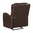 Pemberly Row Contemporary Faux leather Manual Recliner in Brown
