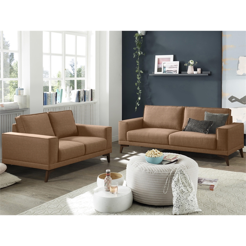 Pemberly Row Modern / Contemporary Upholstered Sofa - Orange