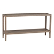 Pemberly Row Modern Solid White Oak Wood Console Table - Brown