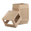 Pemberly Row Modern / Contemporary Recessed Panel in Tan Finish