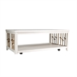 Pemberly Row Modern / Contemporary Wood Cocktail Table - White