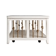 Pemberly Row Modern / Contemporary Wood Cocktail Table - White