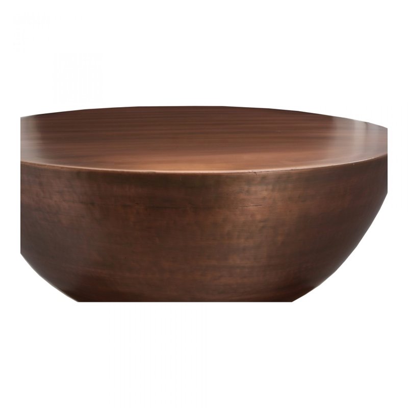 Pemberly Row Modern / Contemporary Coffee Table in Copper Finish