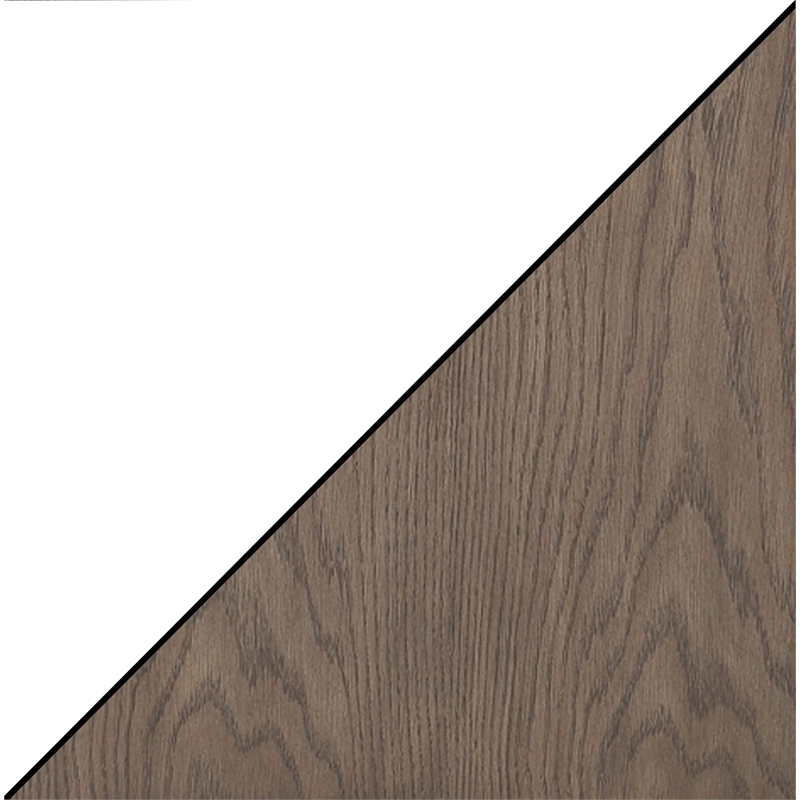 Pemberly Row Modern Coffee Table in Driftwood and White Wood