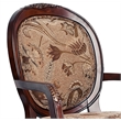 Pemberly Row Oval Back Solid Wood Accent Chair in Cherry Finish