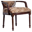 Pemberly Row Oval Back Solid Wood Accent Chair in Cherry Finish