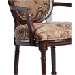 Pemberly Row Oval Back Solid Wood Accent Chair in Cherry Finish