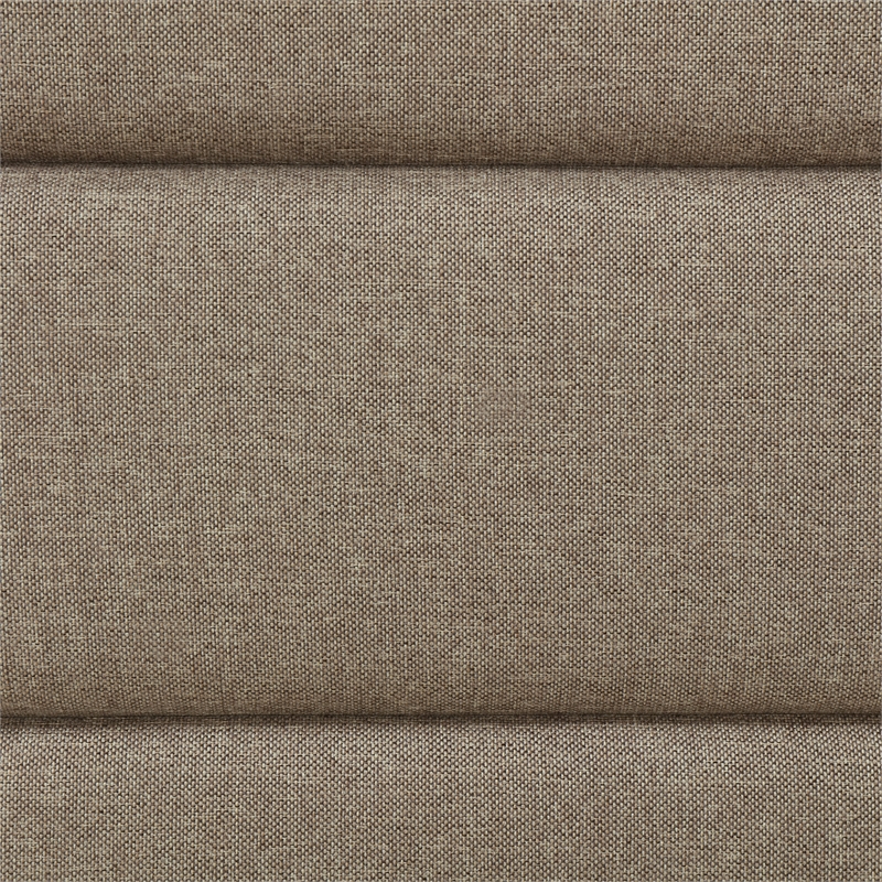 Pemberly Row Contemporary Queen Upholstered Headboard in Brown