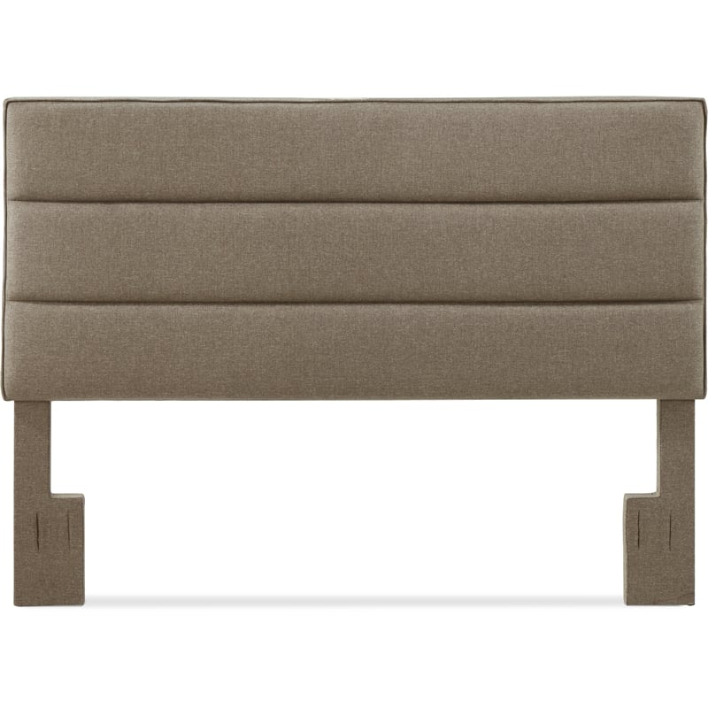 Pemberly Row Contemporary Queen Upholstered Headboard in Brown