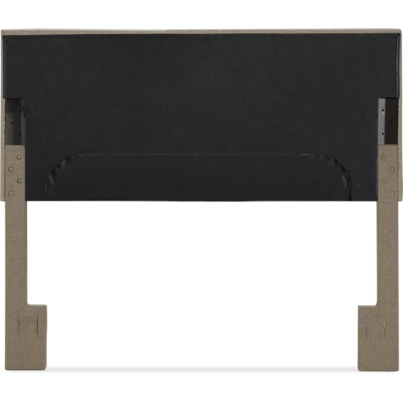 Pemberly Row Contemporary Queen Upholstered Headboard in Brown