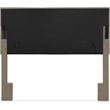 Pemberly Row Contemporary Queen Upholstered Headboard in Brown