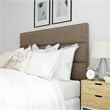 Pemberly Row Contemporary Queen Upholstered Headboard in Brown