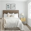 Pemberly Row Contemporary Queen Upholstered Headboard in Brown