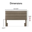 Pemberly Row Contemporary Queen Upholstered Headboard in Brown