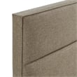 Pemberly Row Contemporary Queen Upholstered Headboard in Brown