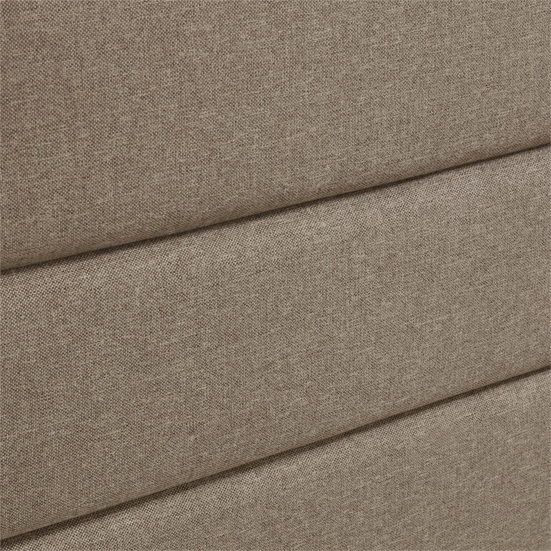 Pemberly Row Contemporary Queen Upholstered Headboard in Brown