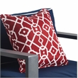 Pemberly Row Contemporary Outdoor Arm Chair in Gray Gunmetal