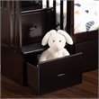 Pemberly Row Wood Staircase Storage Bunk Twin Over Twin in Espresso