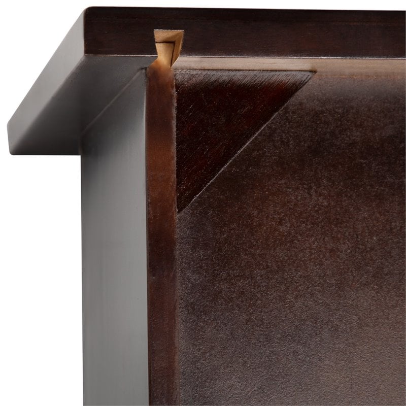 Pemberly Row Wood Staircase Storage Bunk Twin Over Twin in Espresso