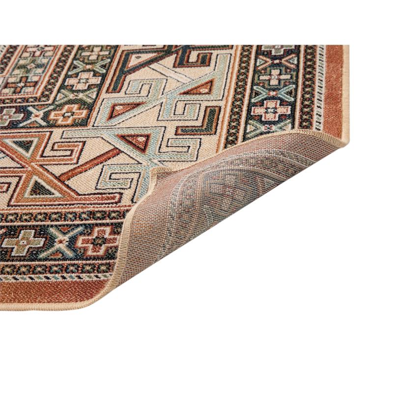 Pemberly Row Traditional Boho Viscose 3x5 Area Rug in Copper